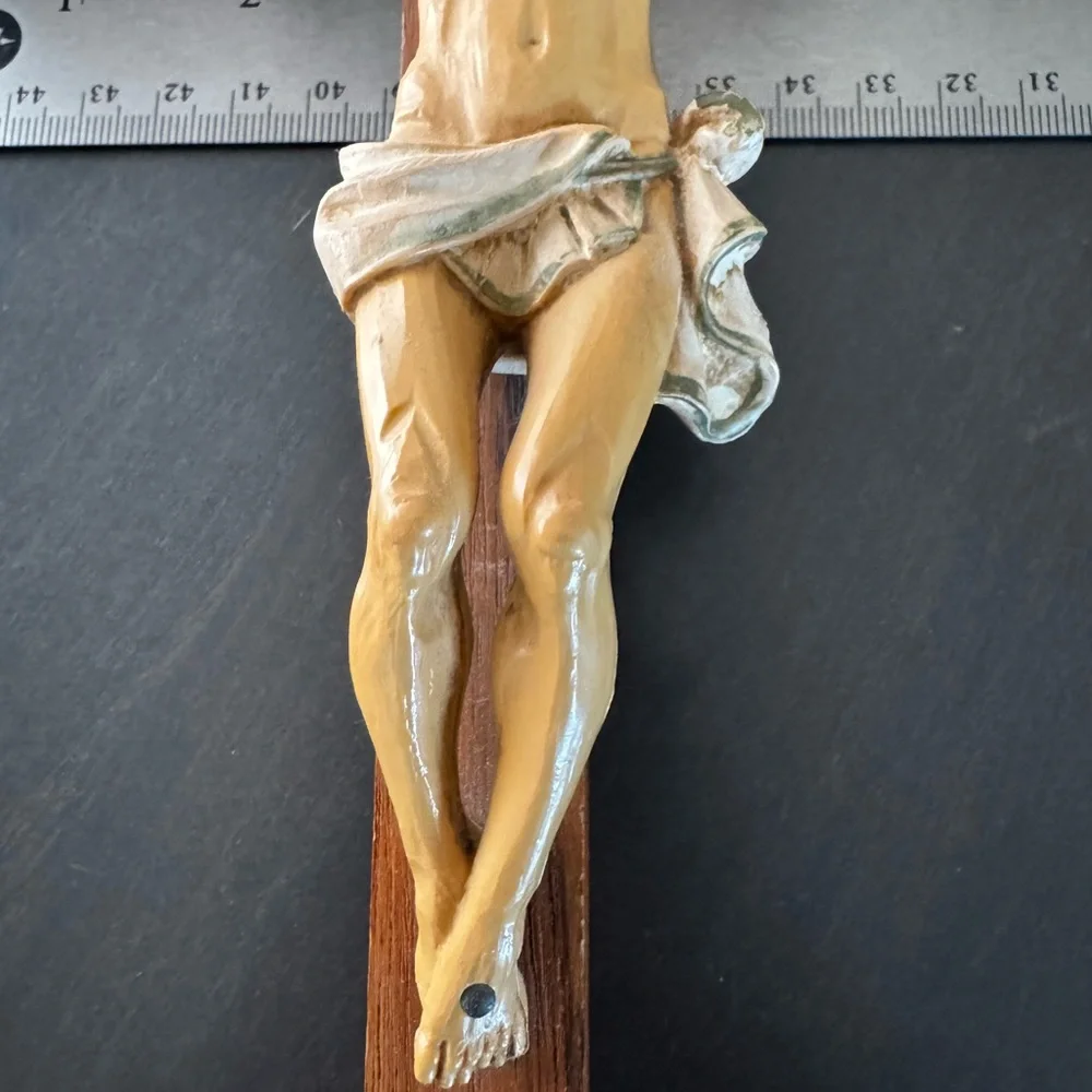 Vintage Fontanini Wall Crucifix Wood Cross Genuine Fontanini Corpus 12” Vtg Jesu - Picture 9 of 13